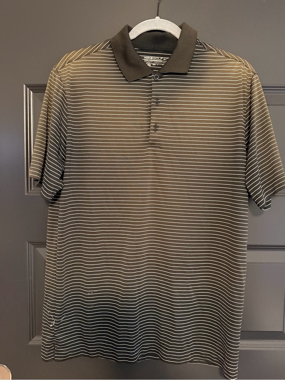 Nike Men’s Ombre black Striped Polo Shirt